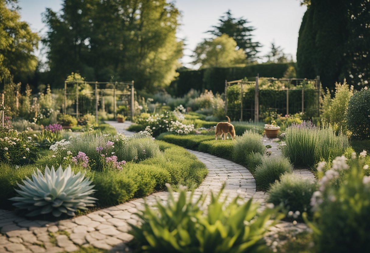 Dog-friendly garden layout and design