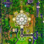 Garden design layout viewed from above