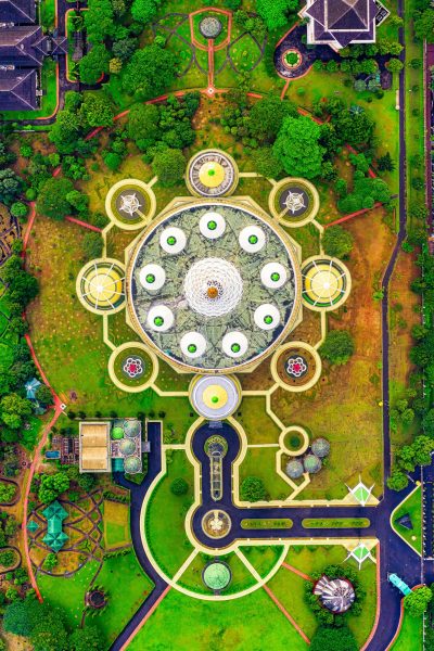 Garden design layout viewed from above